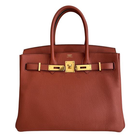 Hermès Birkin 30 Abricot (Apricot) Togo Gold Hardware  Hermes Birkin 30 Cuivre Orange Togo Leather Gold Hardware